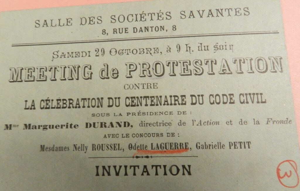 meeting de protestation du code civil